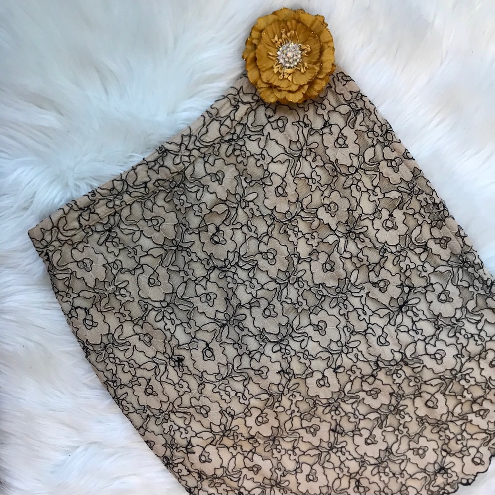 Joie Yellow Floral Print Pencil Skirt NWOT